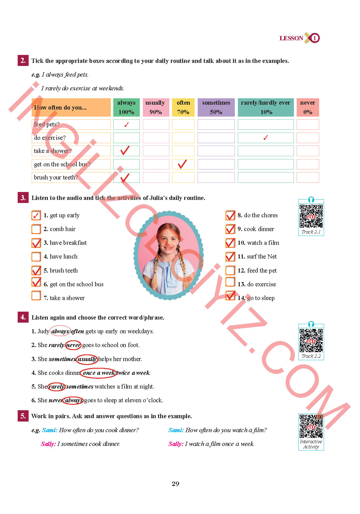 7. Sınıf Sdr İpekyolu Yayıncılık İngilizce Ders Kitabı Sayfa 29 Cevapları
