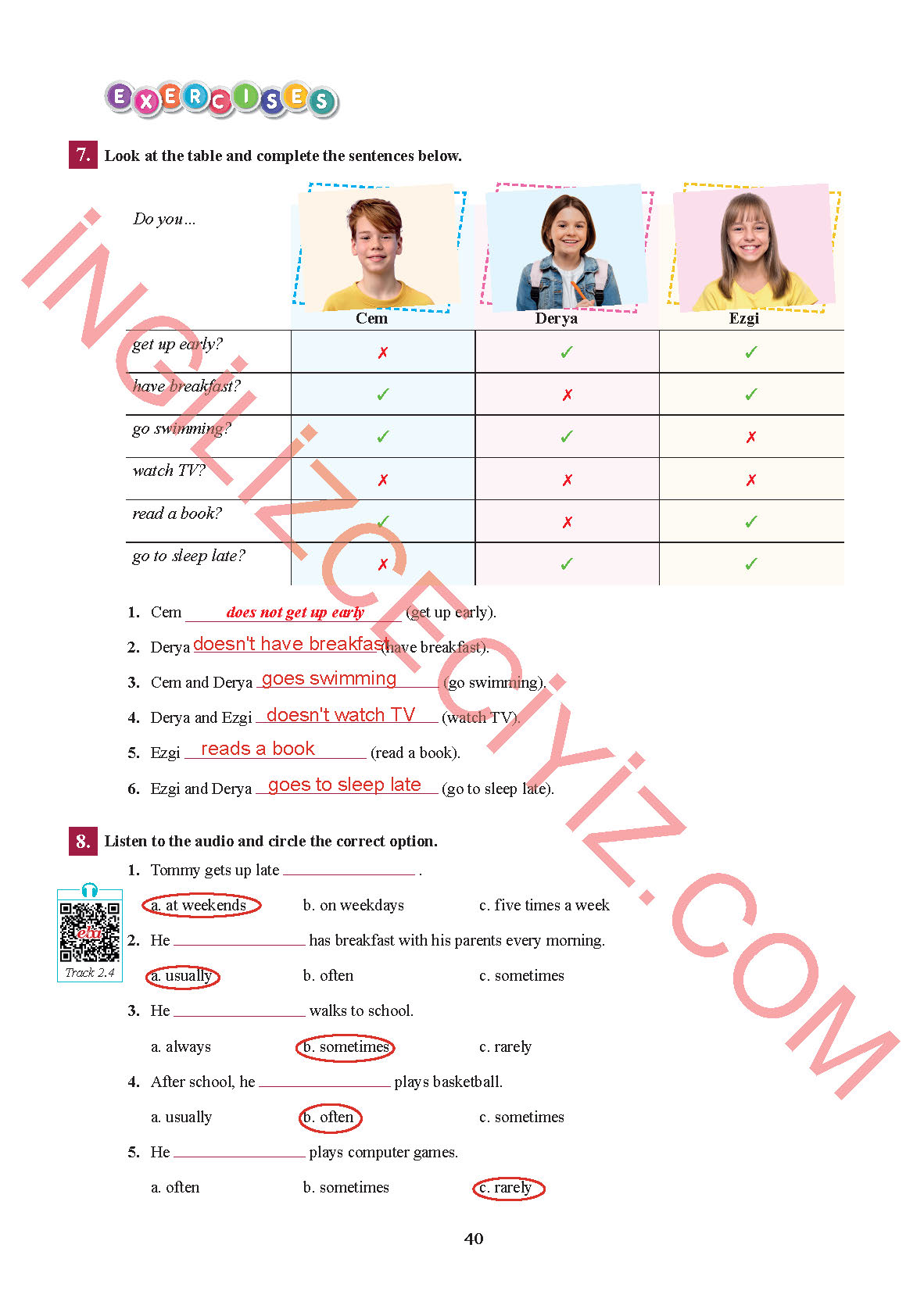 7. Sınıf Sdr İpekyolu Yayıncılık İngilizce Ders Kitabı Sayfa 40 Cevapları 7. Sınıf Sdr İpekyolu Yayıncılık İngilizce Ders Kitabı Sayfa 40 Cevapları