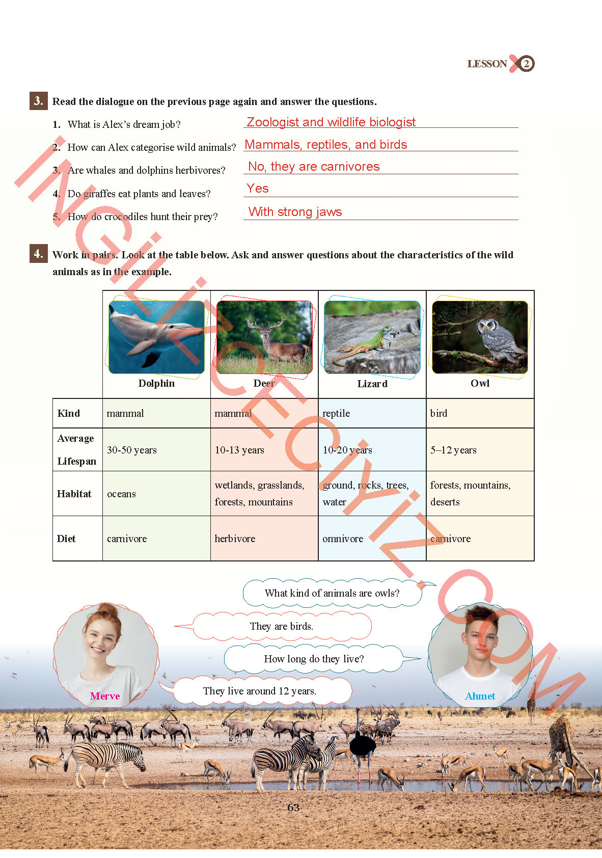 7. Sınıf Sdr İpekyolu Yayıncılık İngilizce Ders Kitabı Sayfa 63 Cevapları