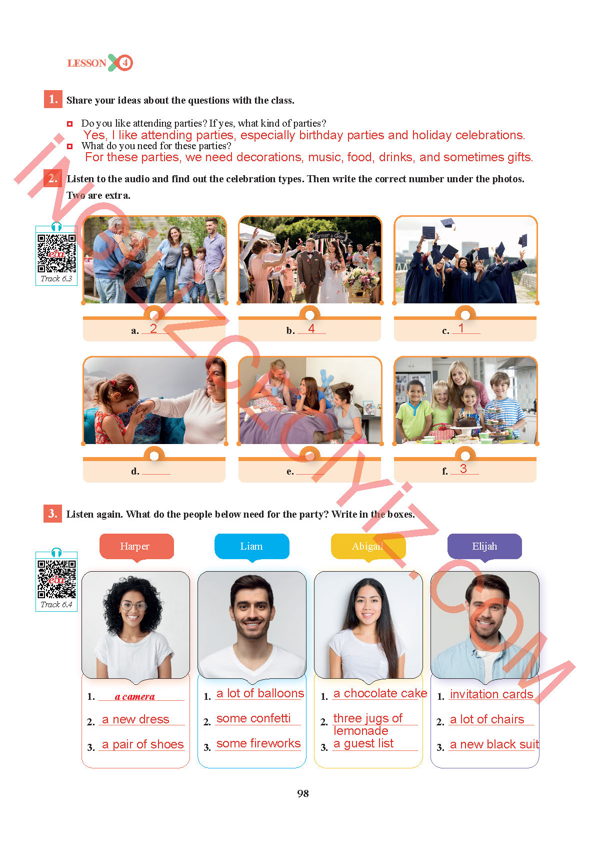 7. Sınıf Sdr İpekyolu Yayıncılık İngilizce Ders Kitabı Sayfa 98 Cevapları