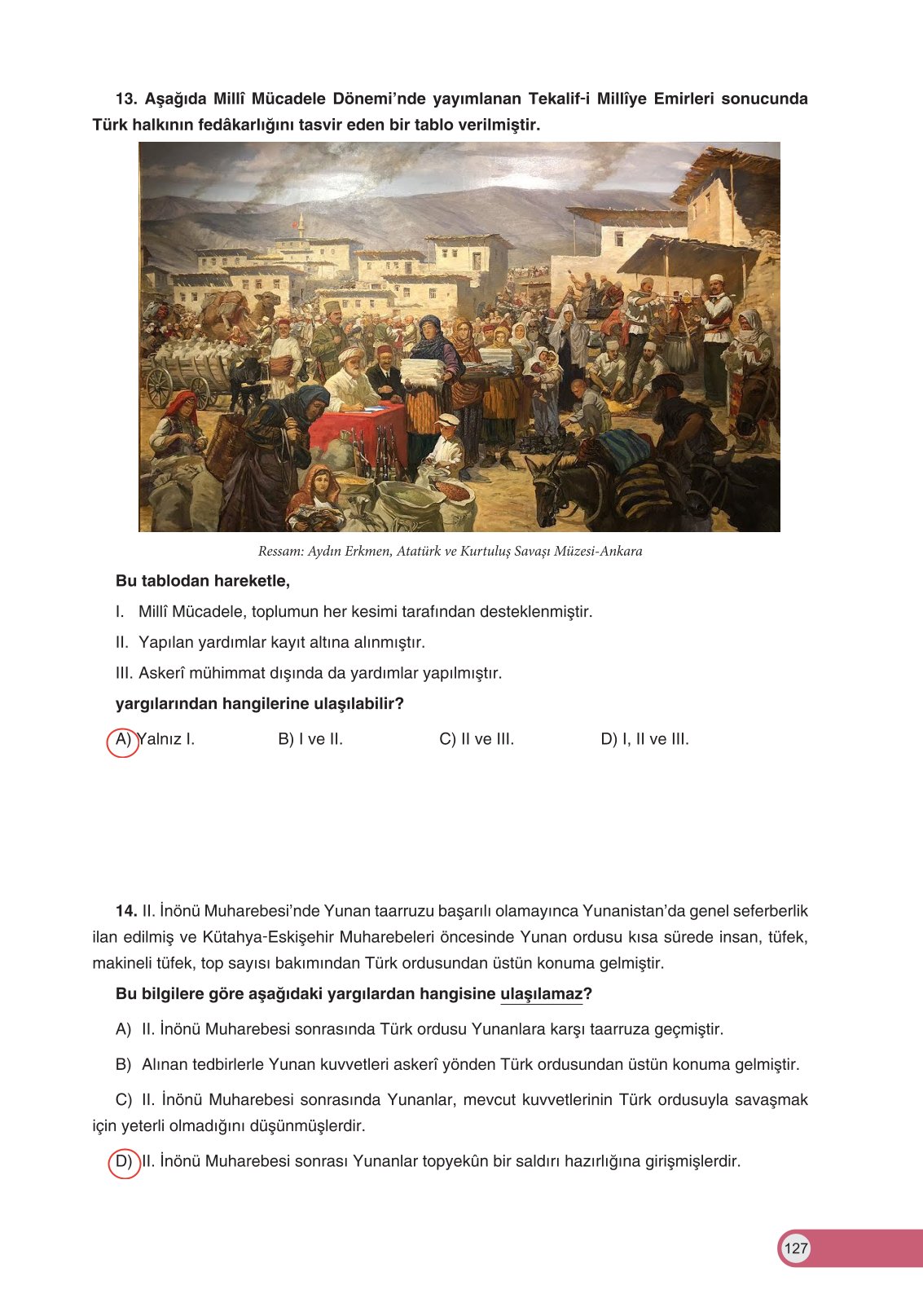 8. Sınıf Ders Destek Yayınları İnkılap Tarihi Ve Atatürkçülük Ders Kitabı Sayfa 127 Cevapları 8. Sınıf Ders Destek Yayınları İnkılap Tarihi Ve Atatürkçülük Ders Kitabı Sayfa 127 Cevapları