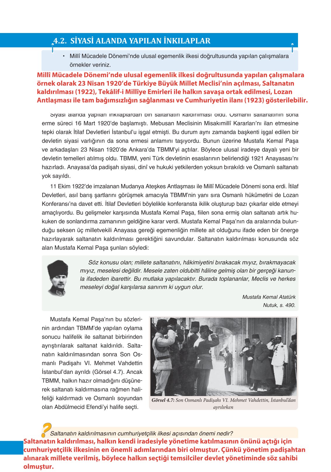 8. Sınıf Ders Destek Yayınları İnkılap Tarihi Ve Atatürkçülük Ders Kitabı Sayfa 136 Cevapları