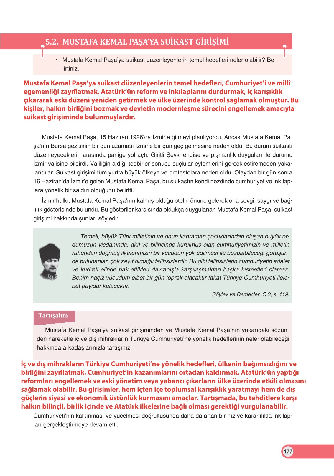 8. Sınıf Ders Destek Yayınları İnkılap Tarihi Ve Atatürkçülük Ders Kitabı Sayfa 177 Cevapları 8. Sınıf Ders Destek Yayınları İnkılap Tarihi Ve Atatürkçülük Ders Kitabı Sayfa 177 Cevapları
