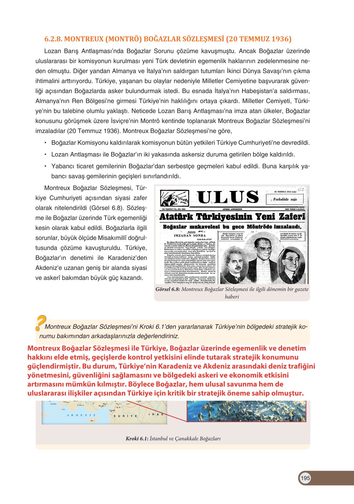 8. Sınıf Ders Destek Yayınları İnkılap Tarihi Ve Atatürkçülük Ders Kitabı Sayfa 195 Cevapları