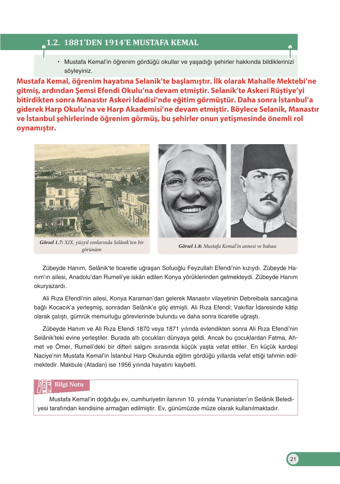 8. Sınıf Ders Destek Yayınları İnkılap Tarihi Ve Atatürkçülük Ders Kitabı Sayfa 21 Cevapları