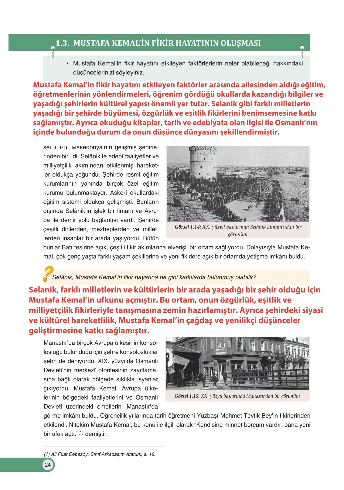 8. Sınıf Ders Destek Yayınları İnkılap Tarihi Ve Atatürkçülük Ders Kitabı Sayfa 24 Cevapları 8. Sınıf Ders Destek Yayınları İnkılap Tarihi Ve Atatürkçülük Ders Kitabı Sayfa 24 Cevapları