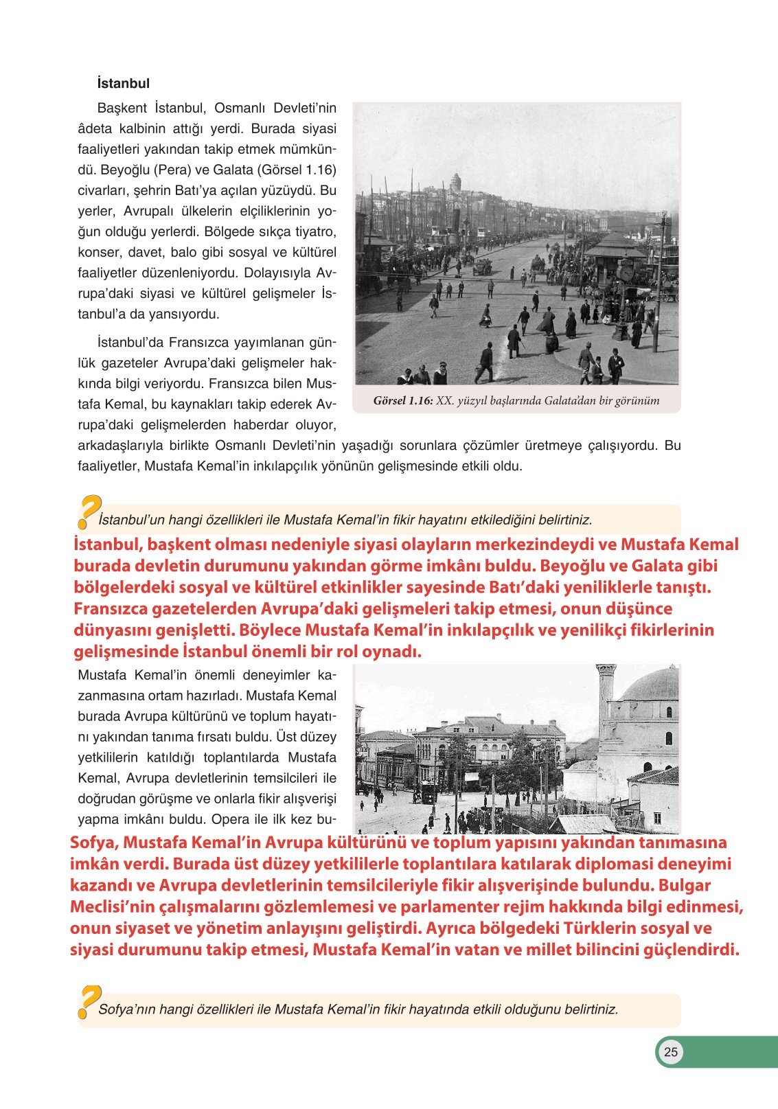 8. Sınıf Ders Destek Yayınları İnkılap Tarihi Ve Atatürkçülük Ders Kitabı Sayfa 25 Cevapları