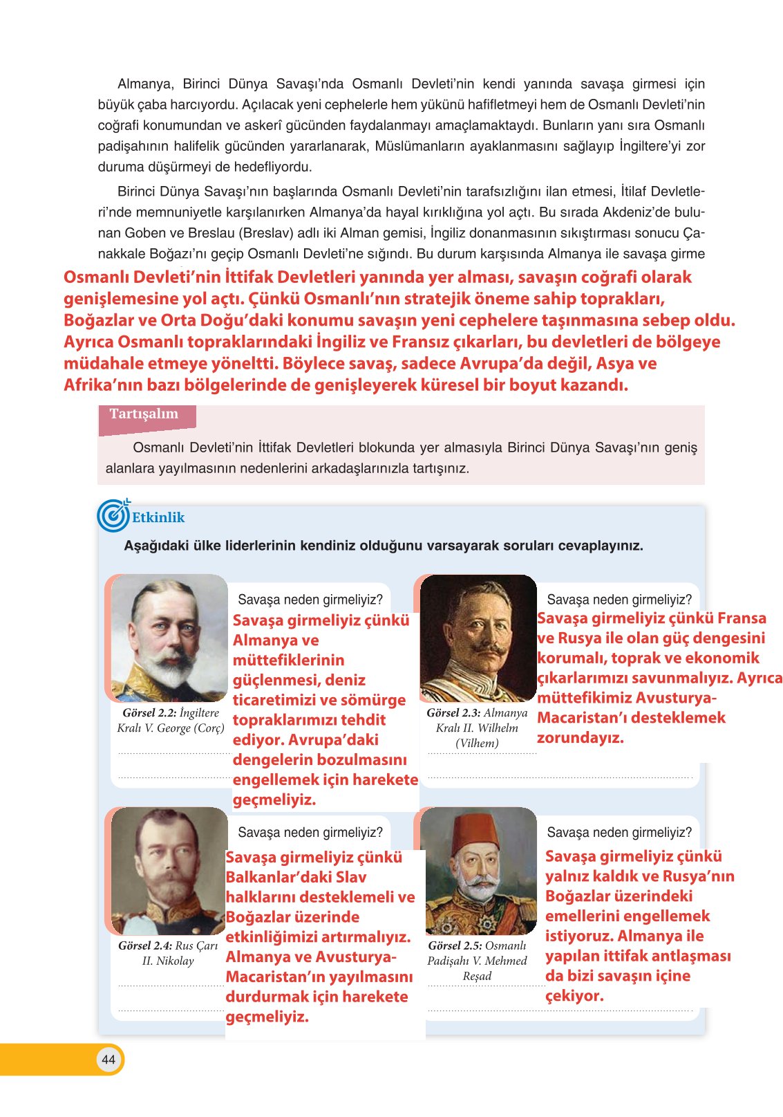 8. Sınıf Ders Destek Yayınları İnkılap Tarihi Ve Atatürkçülük Ders Kitabı Sayfa 44 Cevapları 8. Sınıf Ders Destek Yayınları İnkılap Tarihi Ve Atatürkçülük Ders Kitabı Sayfa 44 Cevapları