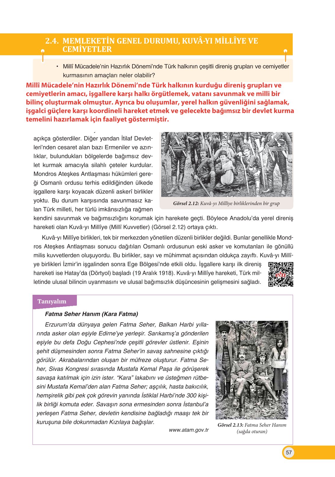 8. Sınıf Ders Destek Yayınları İnkılap Tarihi Ve Atatürkçülük Ders Kitabı Sayfa 57 Cevapları 8. Sınıf Ders Destek Yayınları İnkılap Tarihi Ve Atatürkçülük Ders Kitabı Sayfa 57 Cevapları