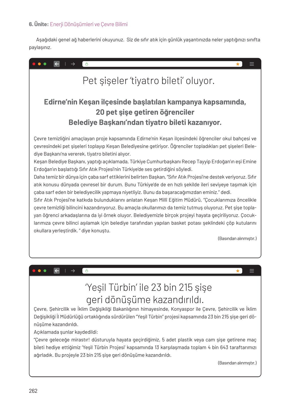 8. Sınıf Hecce Yayıncılık Fen Bilimleri Ders Kitabı Sayfa 262 Cevapları 8. Sınıf Hecce Yayıncılık Fen Bilimleri Ders Kitabı Sayfa 262 Cevapları