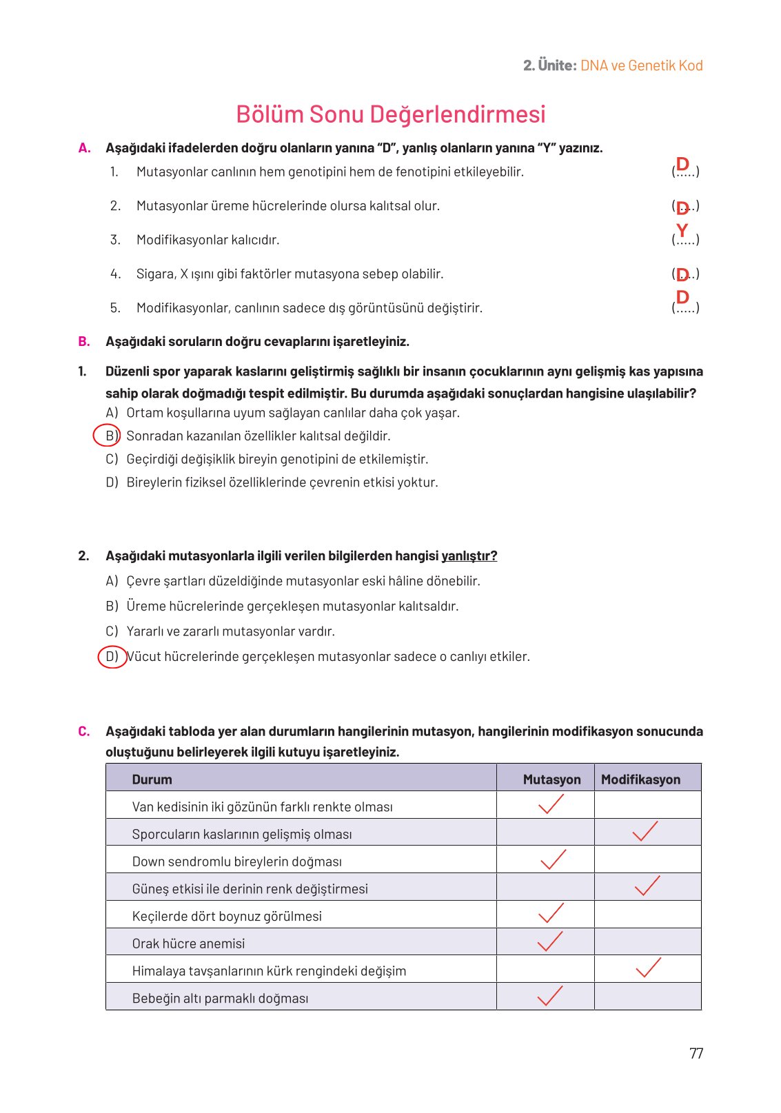 8. Sınıf Hecce Yayıncılık Fen Bilimleri Ders Kitabı Sayfa 77 Cevapları 8. Sınıf Hecce Yayıncılık Fen Bilimleri Ders Kitabı Sayfa 77 Cevapları