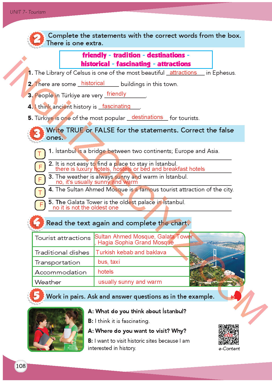 8. Sınıf Meb Yayınları İngilizce Ders Kitabı Sayfa 109 Cevapları
