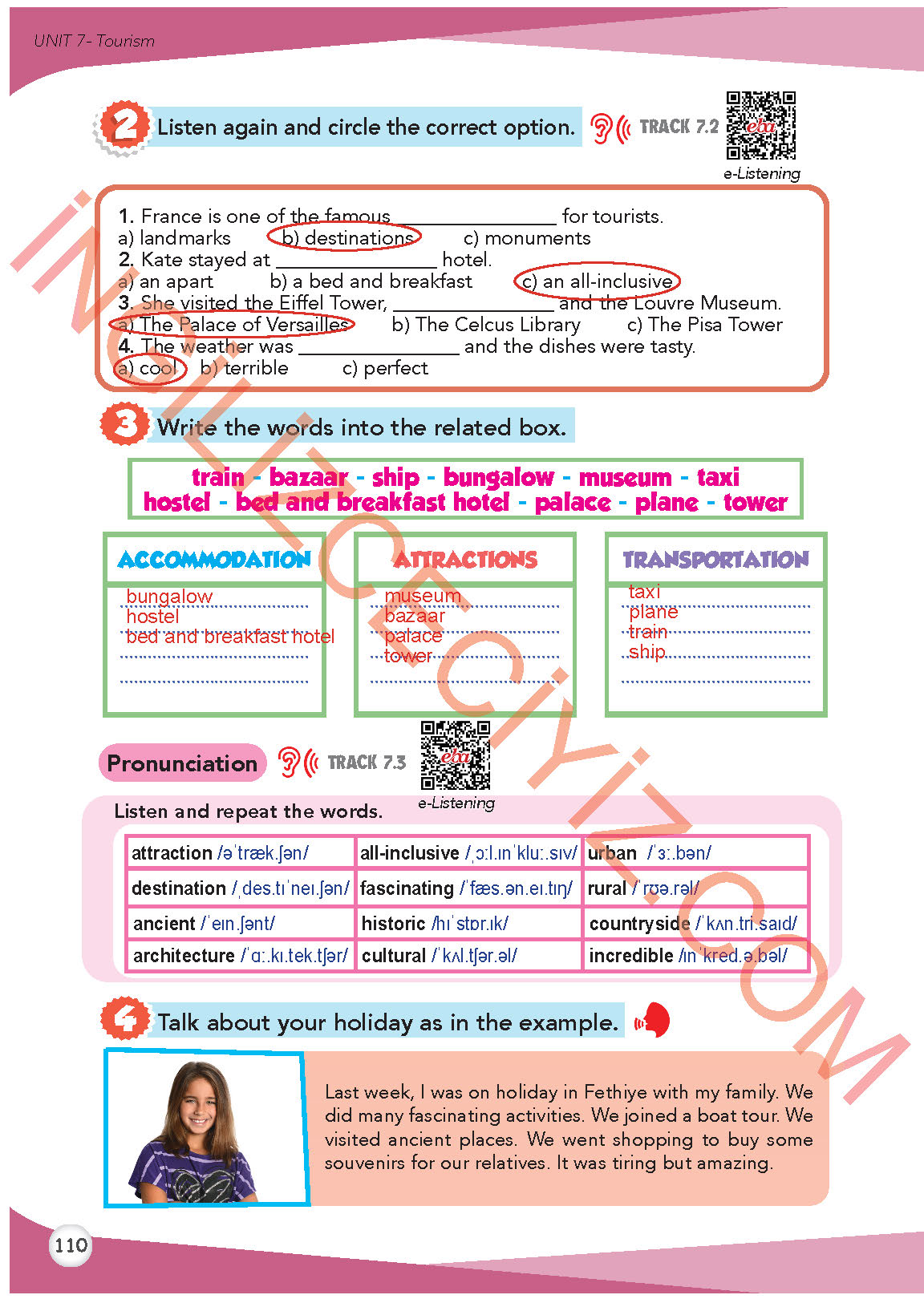 8. Sınıf Meb Yayınları İngilizce Ders Kitabı Sayfa 111 Cevapları
