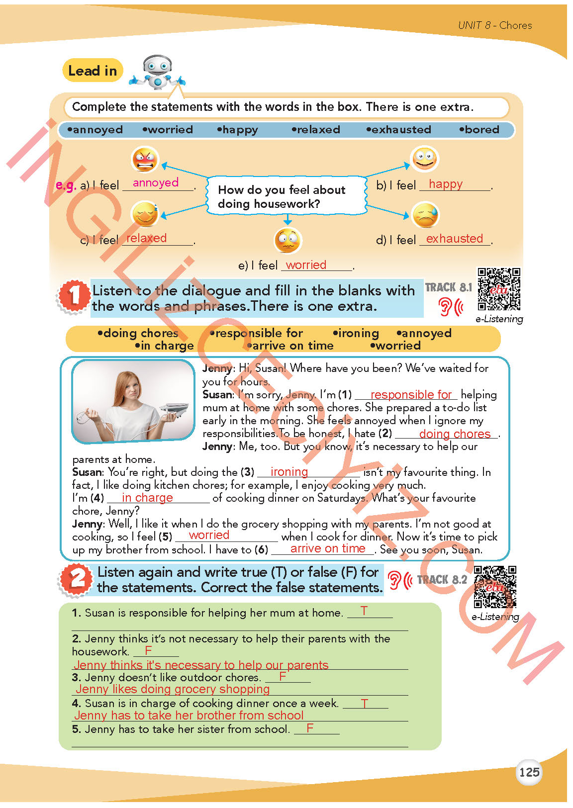 8. Sınıf Meb Yayınları İngilizce Ders Kitabı Sayfa 126 Cevapları