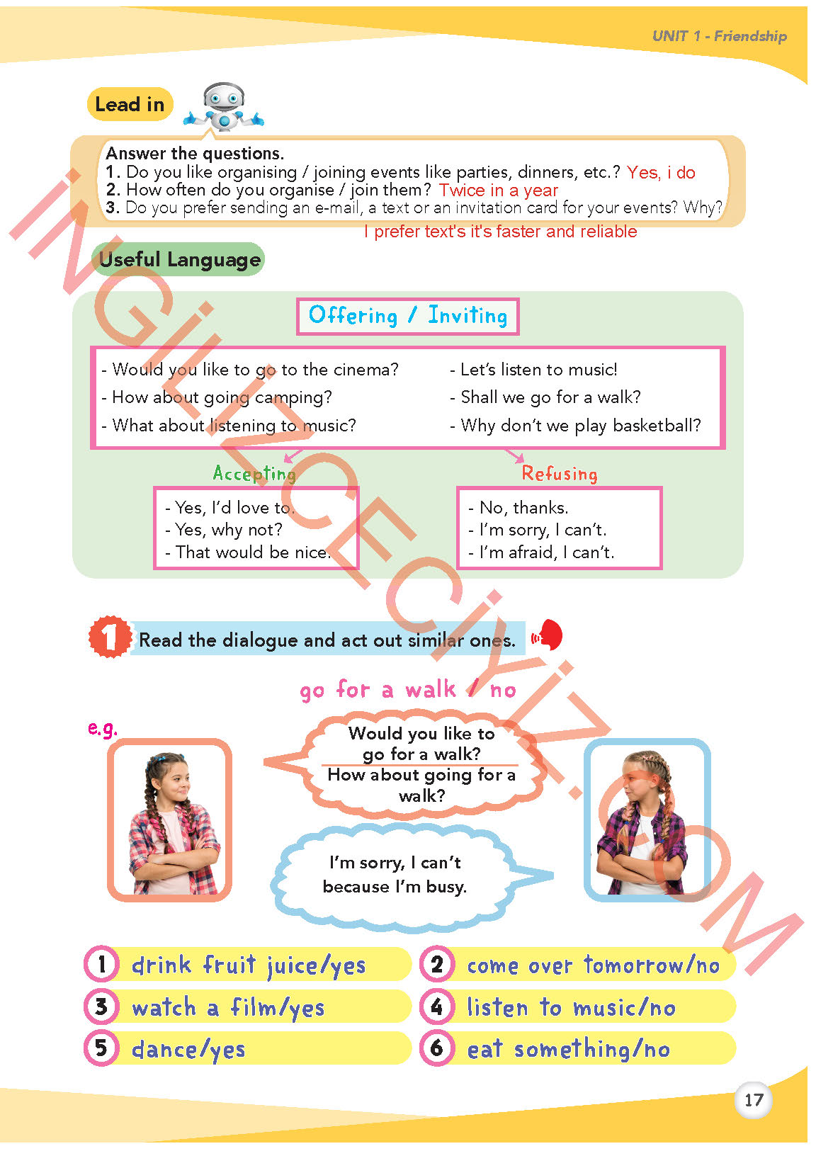 8. Sınıf Meb Yayınları İngilizce Ders Kitabı Sayfa 18 Cevapları