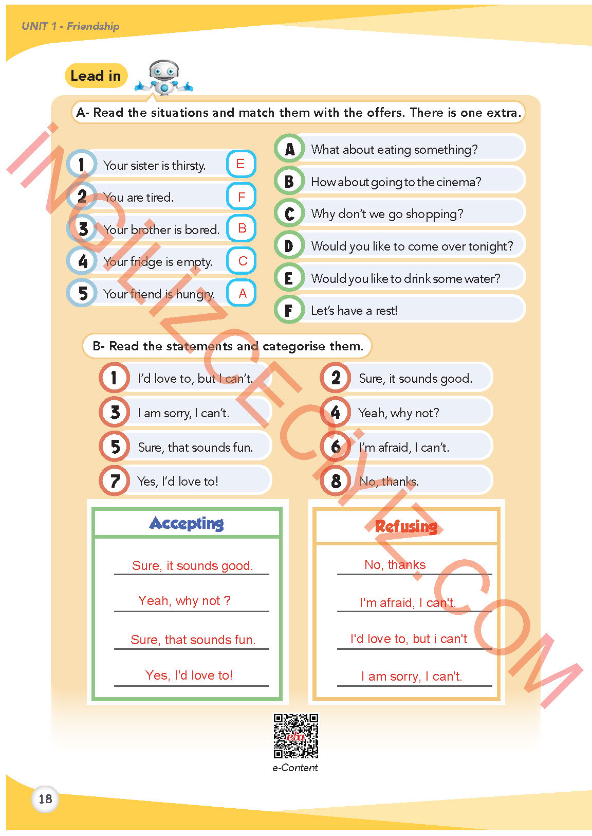 8. Sınıf Meb Yayınları İngilizce Ders Kitabı Sayfa 19 Cevapları