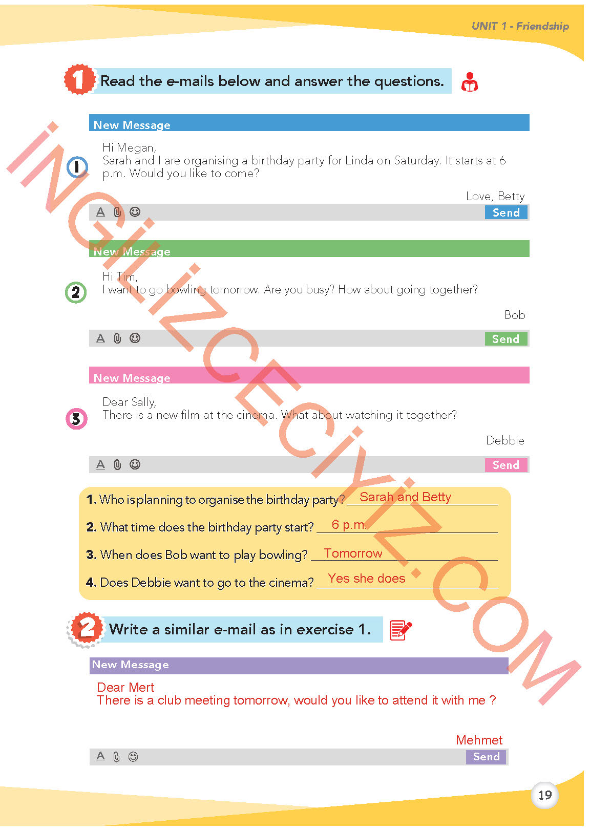 8. Sınıf Meb Yayınları İngilizce Ders Kitabı Sayfa 20 Cevapları