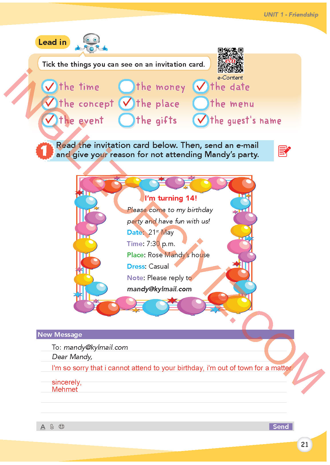 8. Sınıf Meb Yayınları İngilizce Ders Kitabı Sayfa 22 Cevapları