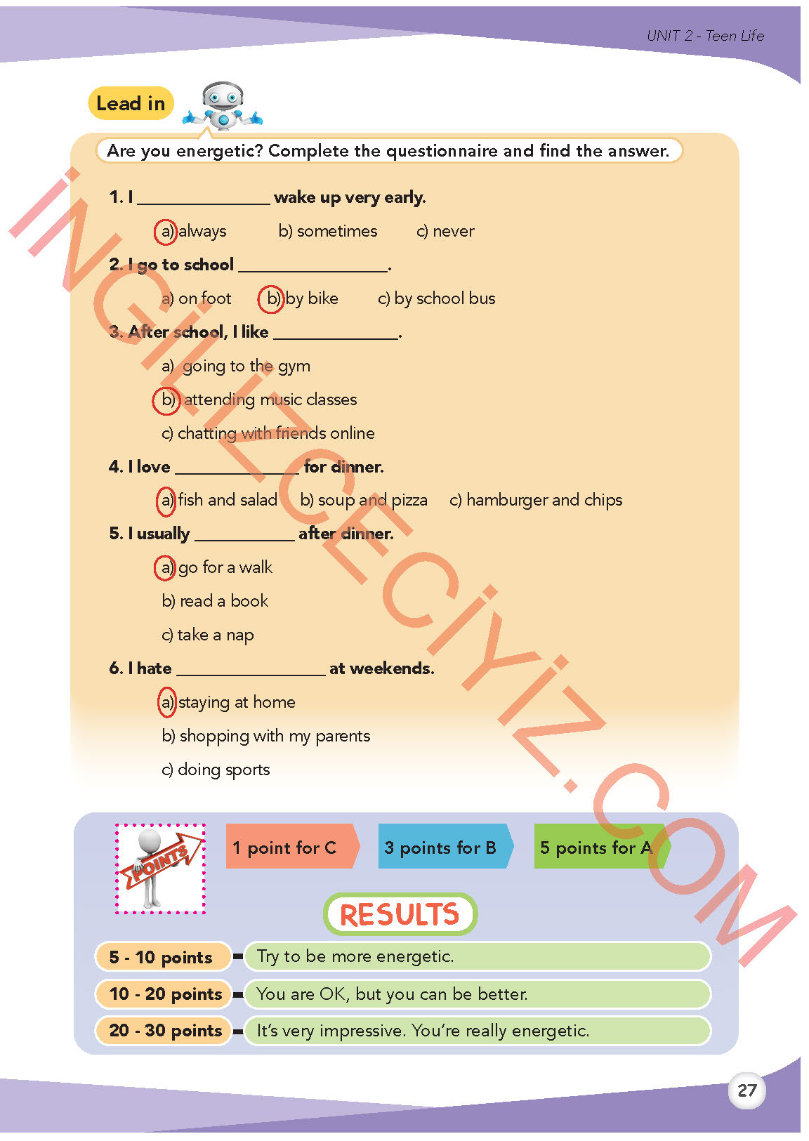 8. Sınıf Meb Yayınları İngilizce Ders Kitabı Sayfa 28 Cevapları