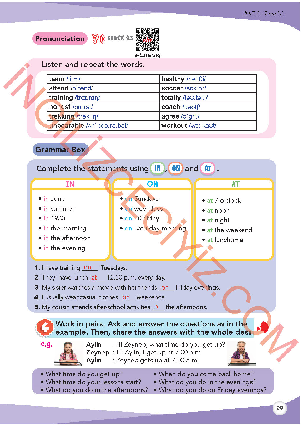 8. Sınıf Meb Yayınları İngilizce Ders Kitabı Sayfa 30 Cevapları