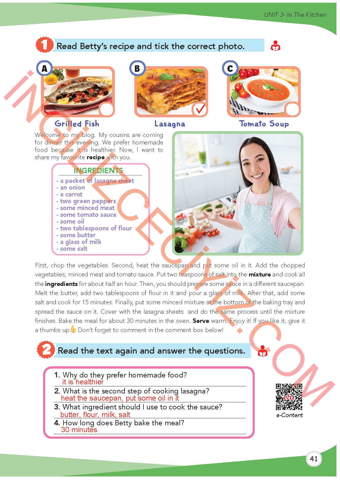 8. Sınıf Meb Yayınları İngilizce Ders Kitabı Sayfa 42 Cevapları