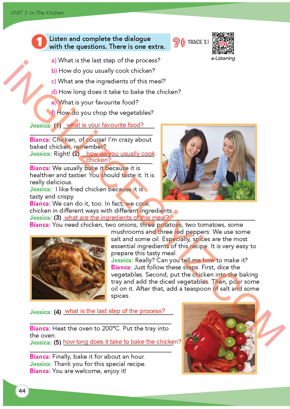 8. Sınıf Meb Yayınları İngilizce Ders Kitabı Sayfa 45 Cevapları