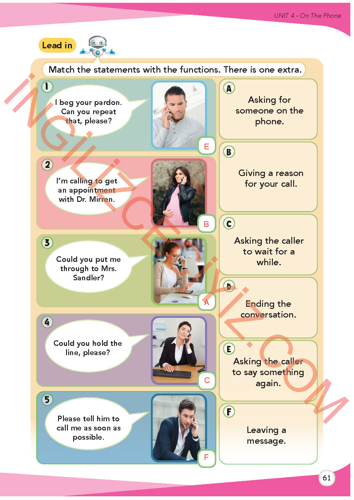 8. Sınıf Meb Yayınları İngilizce Ders Kitabı Sayfa 62 Cevapları