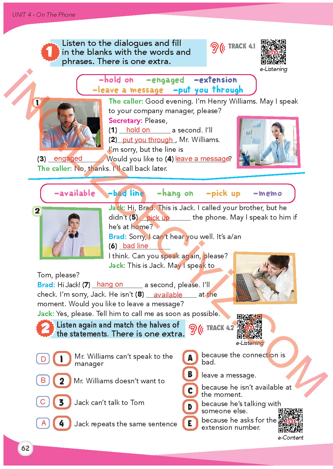 8. Sınıf Meb Yayınları İngilizce Ders Kitabı Sayfa 63 Cevapları