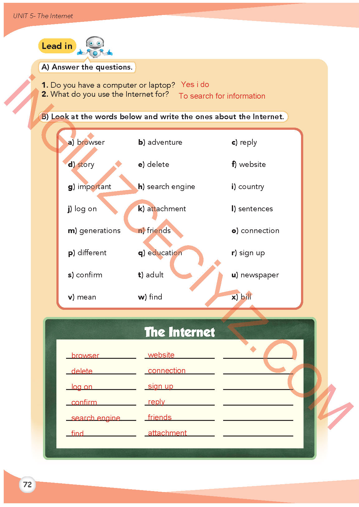 8. Sınıf Meb Yayınları İngilizce Ders Kitabı Sayfa 73 Cevapları