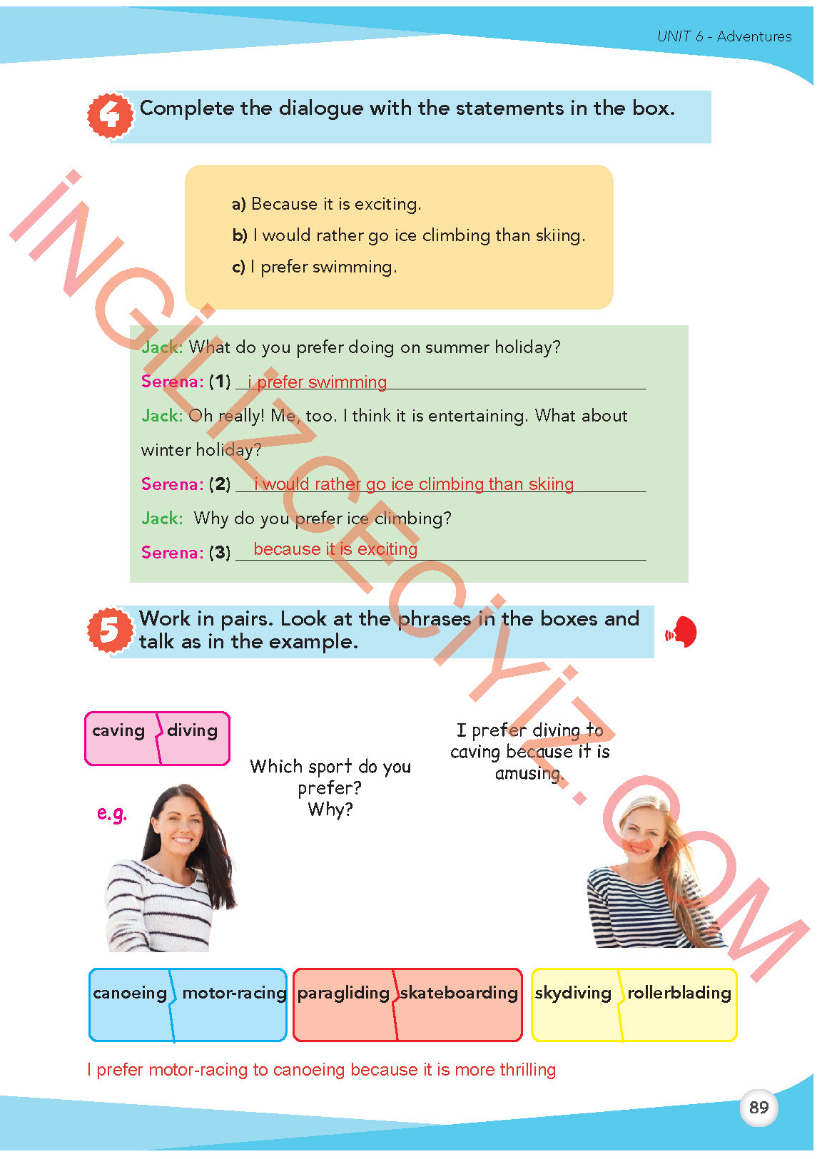 8. Sınıf Meb Yayınları İngilizce Ders Kitabı Sayfa 90 Cevapları