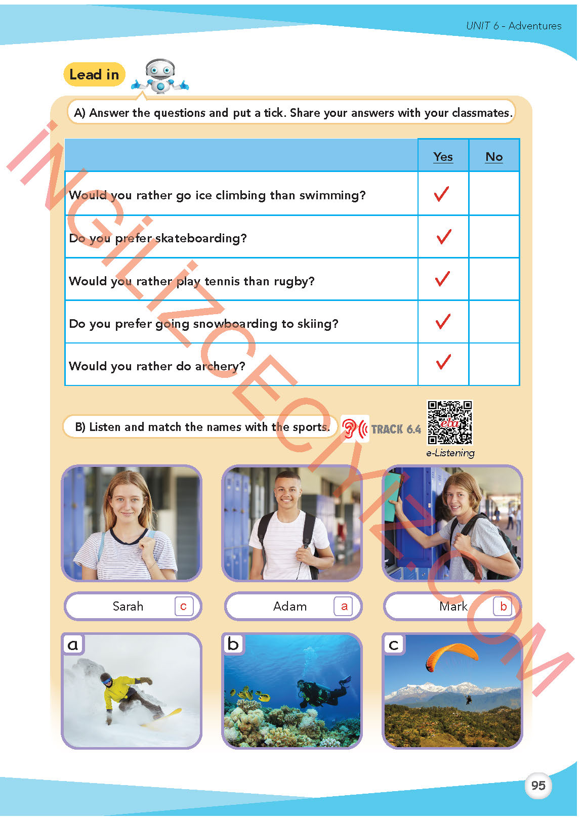 8. Sınıf Meb Yayınları İngilizce Ders Kitabı Sayfa 96 Cevapları