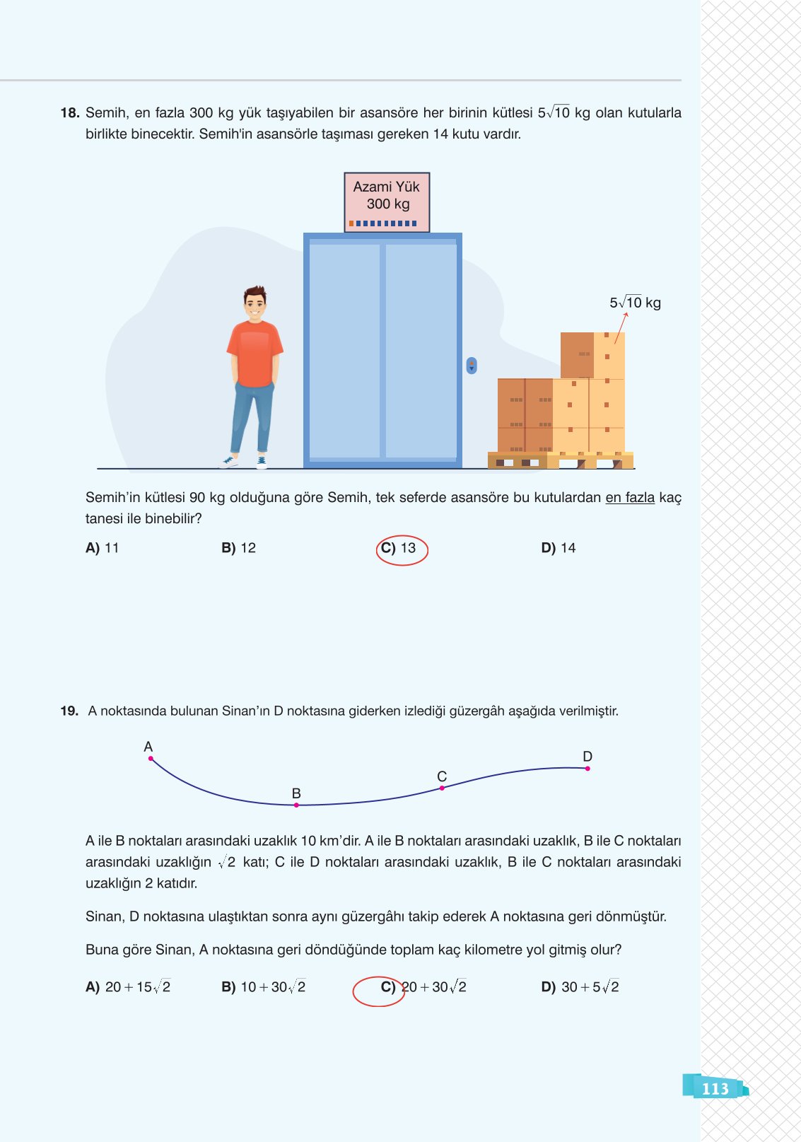 8. Sınıf Sonuç Yayınları Matematik Ders Kitabı Sayfa 113 Cevapları