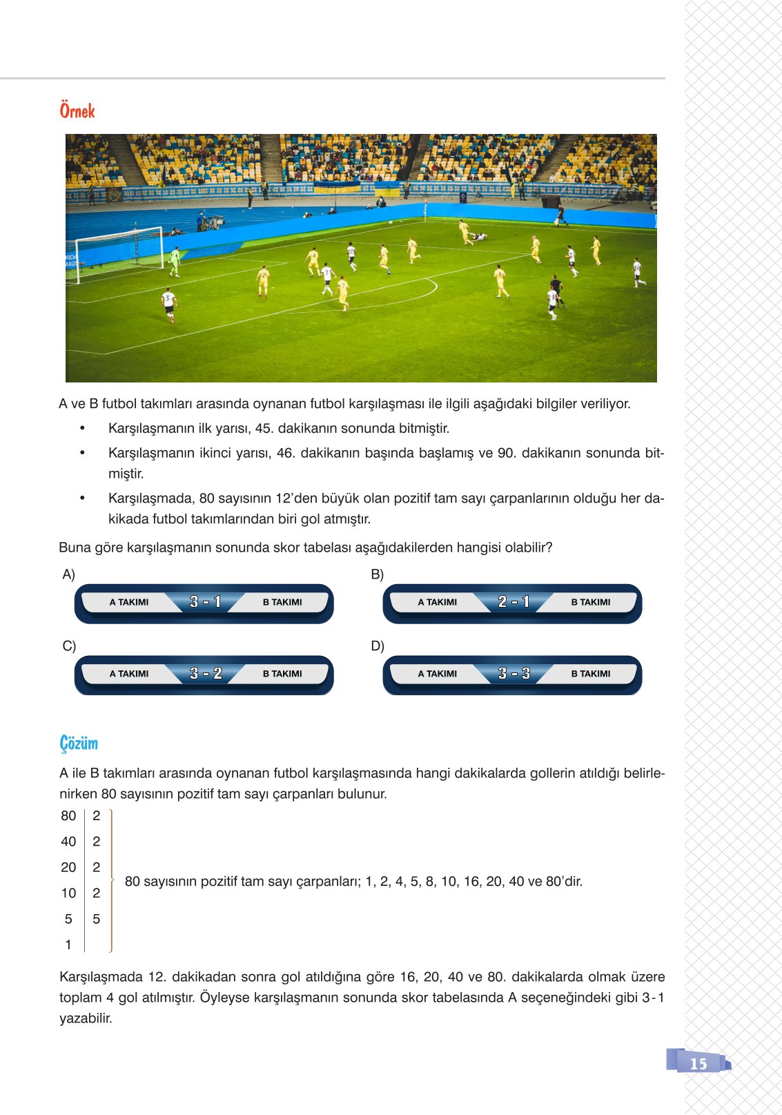 8. Sınıf Sonuç Yayınları Matematik Ders Kitabı Sayfa 15 Cevapları