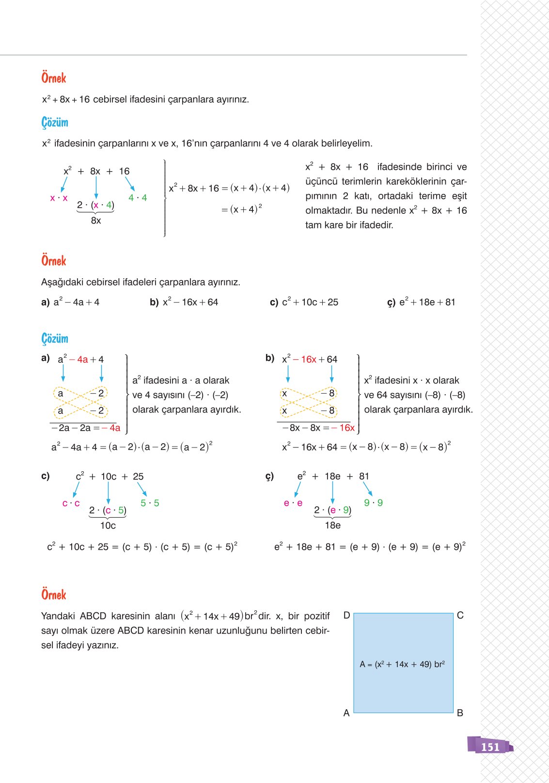 8. Sınıf Sonuç Yayınları Matematik Ders Kitabı Sayfa 151 Cevapları 8. Sınıf Sonuç Yayınları Matematik Ders Kitabı Sayfa 151 Cevapları