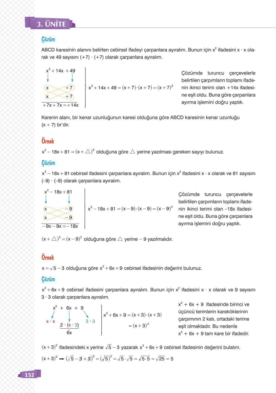 8. Sınıf Sonuç Yayınları Matematik Ders Kitabı Sayfa 152 Cevapları 8. Sınıf Sonuç Yayınları Matematik Ders Kitabı Sayfa 152 Cevapları