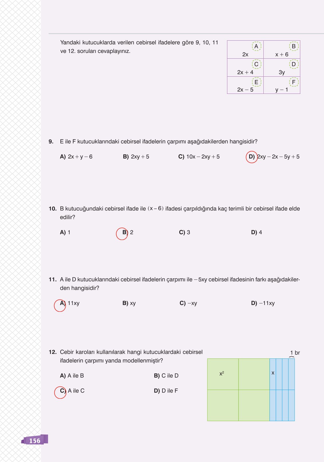 8. Sınıf Sonuç Yayınları Matematik Ders Kitabı Sayfa 156 Cevapları 8. Sınıf Sonuç Yayınları Matematik Ders Kitabı Sayfa 156 Cevapları