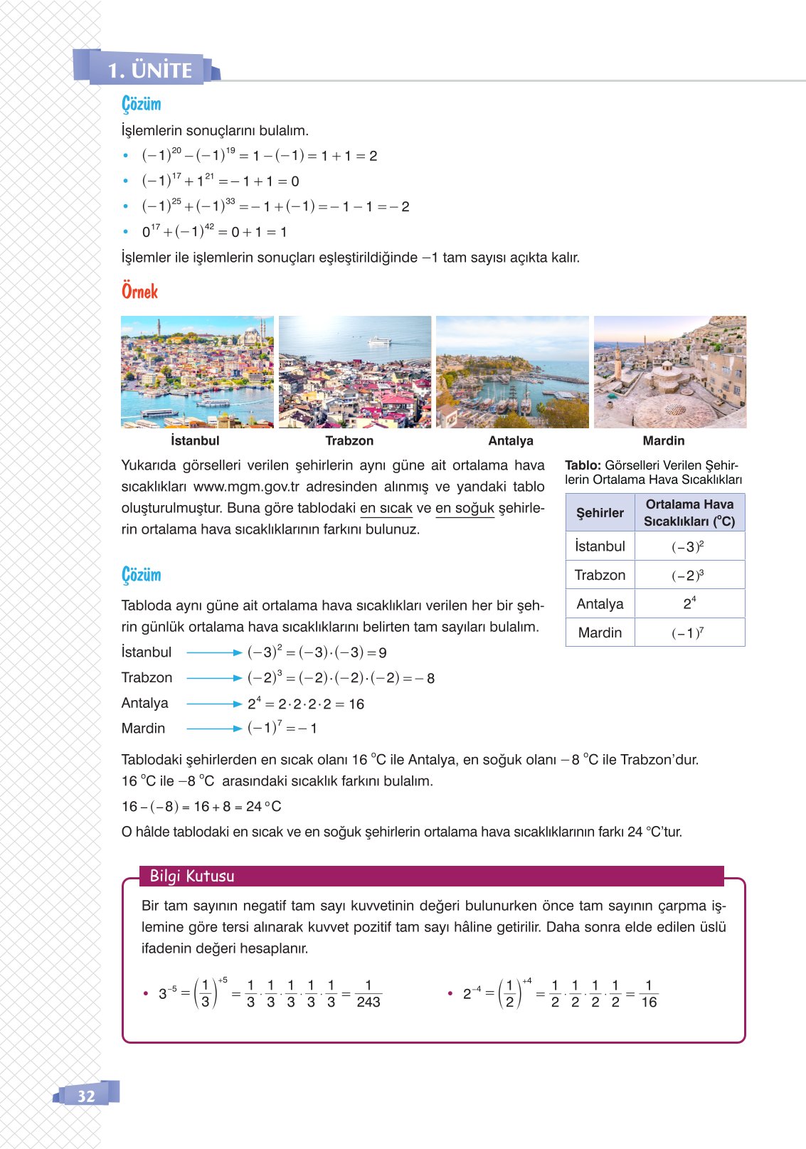 8. Sınıf Sonuç Yayınları Matematik Ders Kitabı Sayfa 32 Cevapları