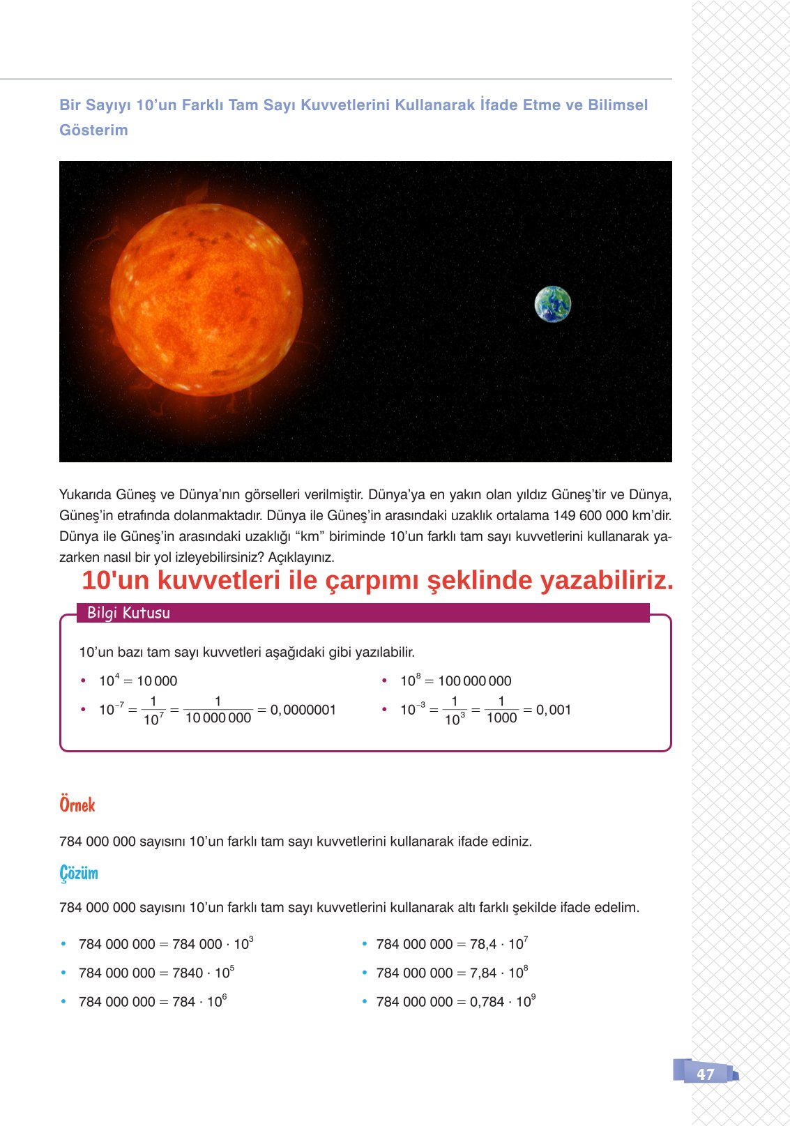 8. Sınıf Sonuç Yayınları Matematik Ders Kitabı Sayfa 47 Cevapları