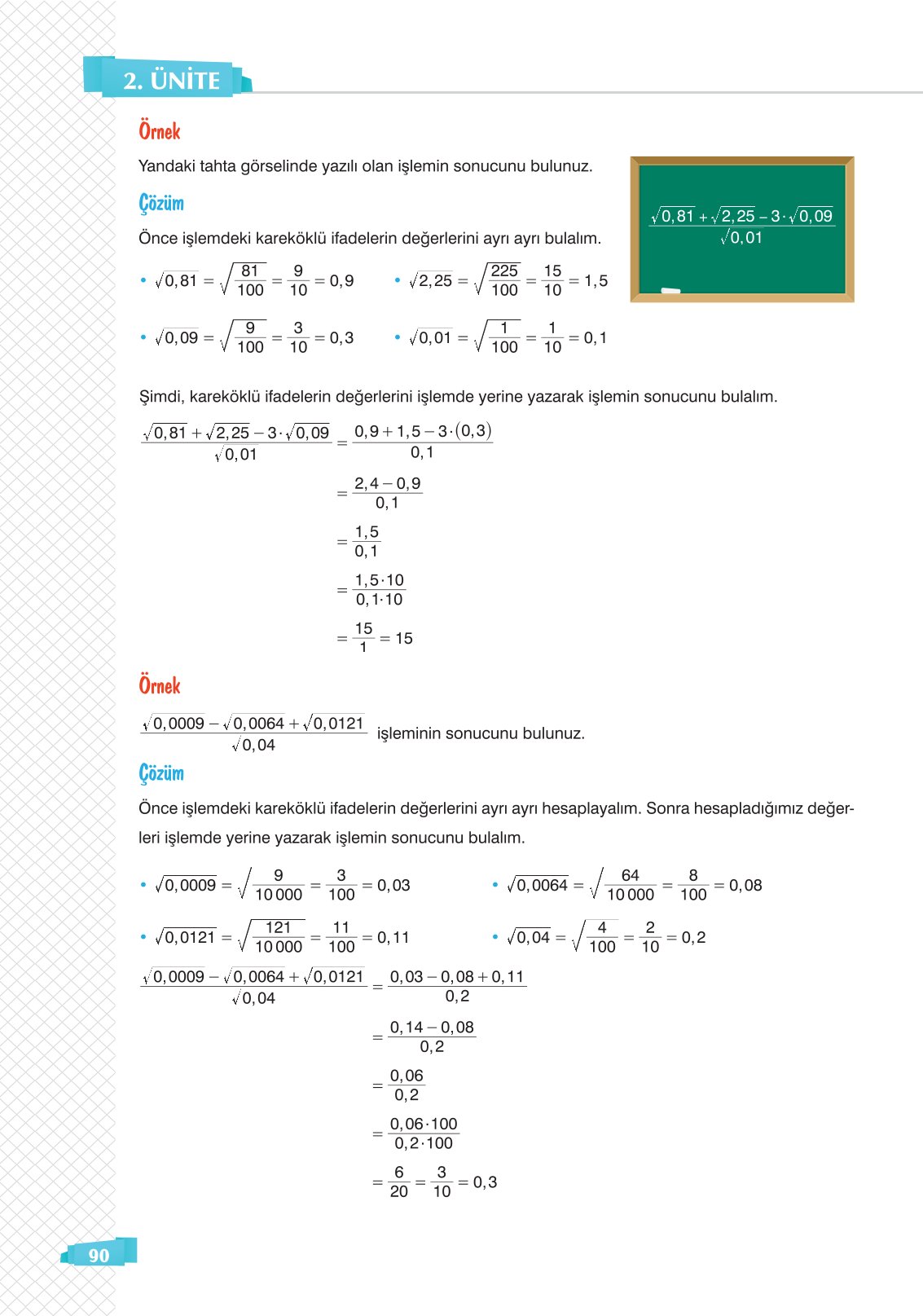 8. Sınıf Sonuç Yayınları Matematik Ders Kitabı Sayfa 90 Cevapları 8. Sınıf Sonuç Yayınları Matematik Ders Kitabı Sayfa 90 Cevapları