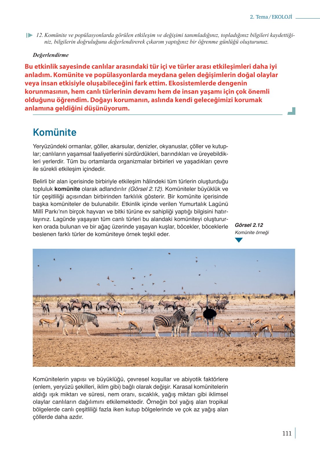 10. Sınıf Meb Yayınları Biyoloji Ders Kitabı Sayfa 111 Cevapları