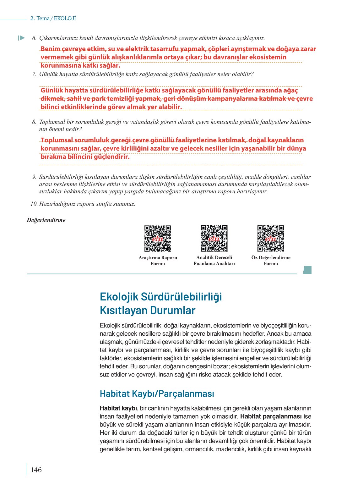 10. Sınıf Meb Yayınları Biyoloji Ders Kitabı Sayfa 146 Cevapları 10. Sınıf Meb Yayınları Biyoloji Ders Kitabı Sayfa 146 Cevapları