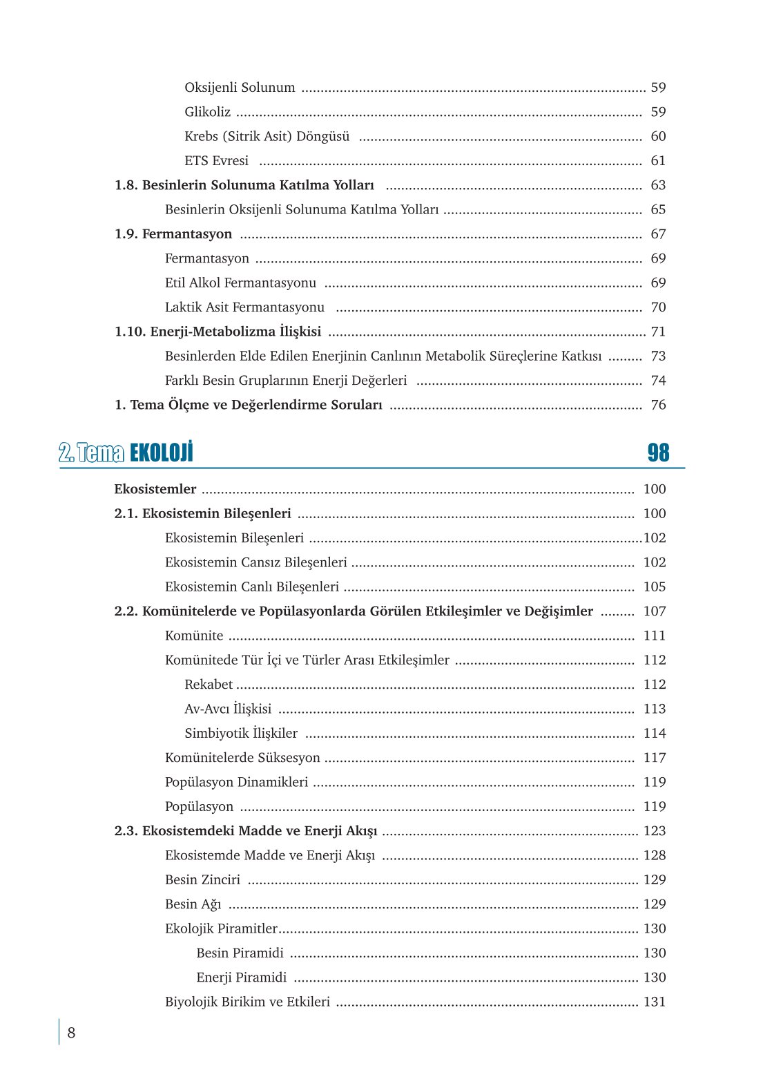 10. Sınıf Meb Yayınları Biyoloji Ders Kitabı Sayfa 8 Cevapları