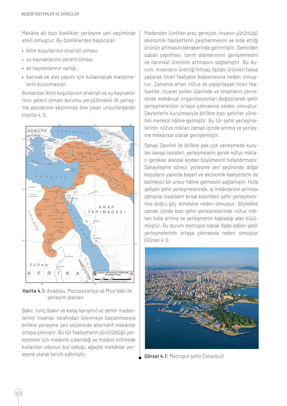 10. Sınıf Meb Yayınları Coğrafya Ders Kitabı Sayfa 122 Cevapları