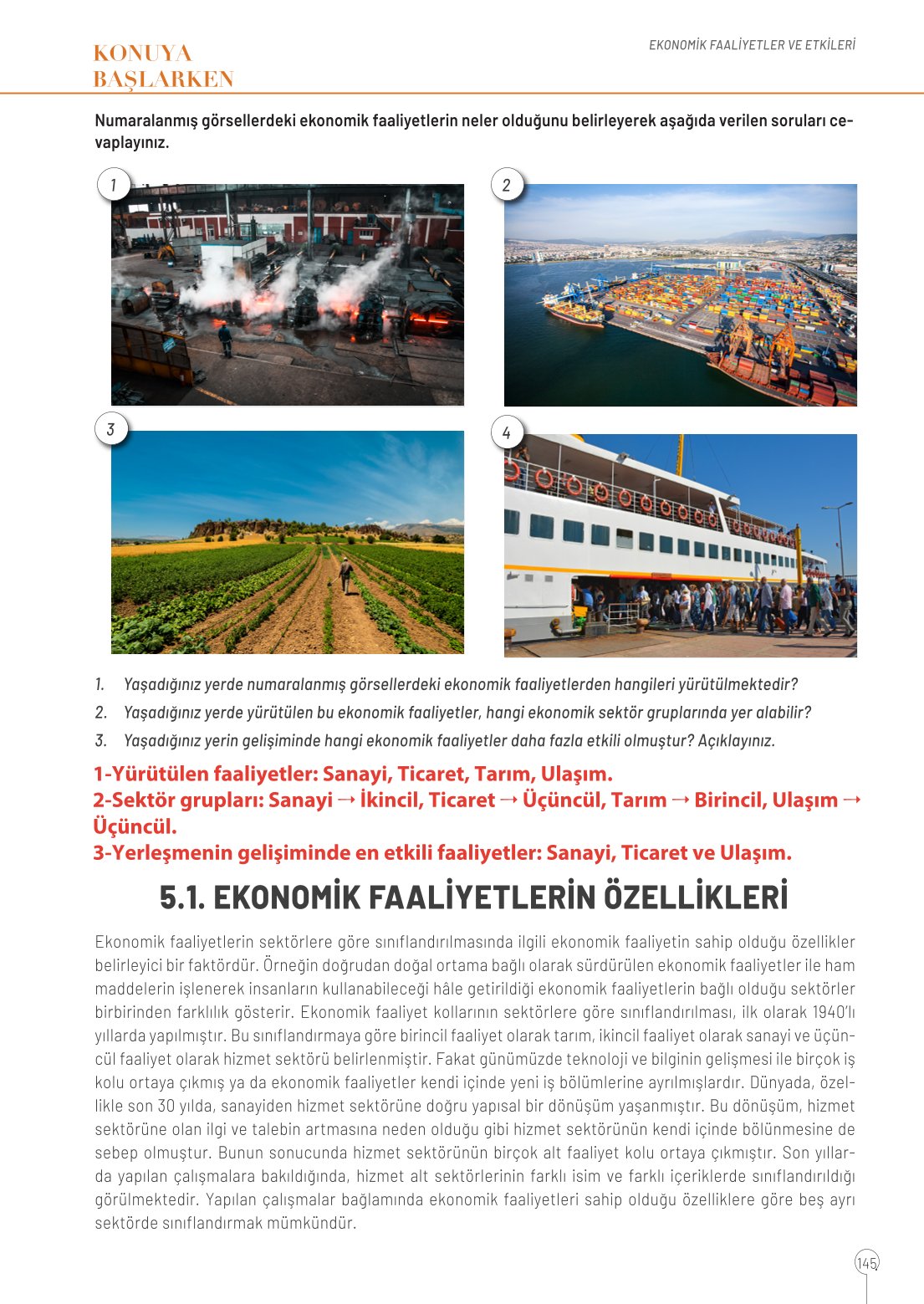 10. Sınıf Meb Yayınları Coğrafya Ders Kitabı Sayfa 145 Cevapları 10. Sınıf Meb Yayınları Coğrafya Ders Kitabı Sayfa 145 Cevapları