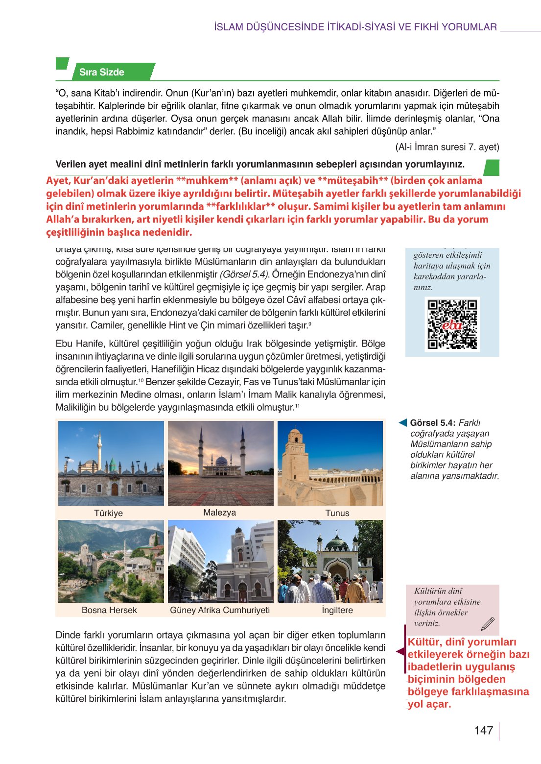 10. Sınıf Meb Yayınları Din Kültürü Ve Ahlak Bilgisi Ders Kitabı Sayfa 147 Cevapları