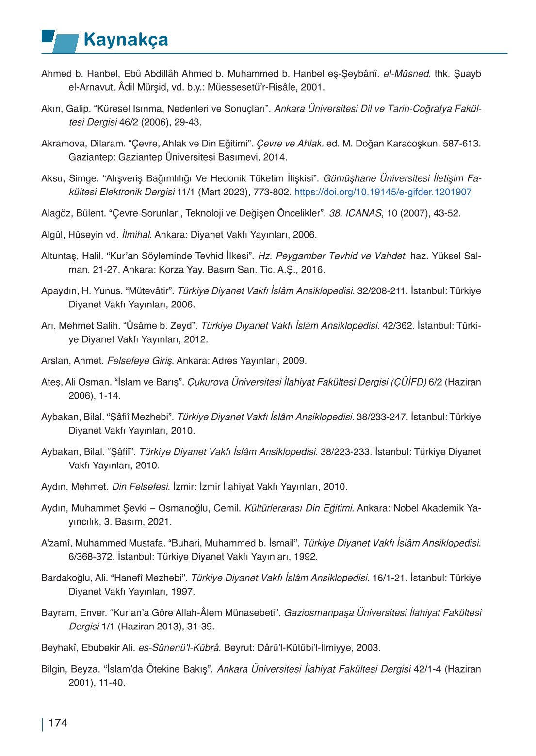 10. Sınıf Meb Yayınları Din Kültürü Ve Ahlak Bilgisi Ders Kitabı Sayfa 174 Cevapları