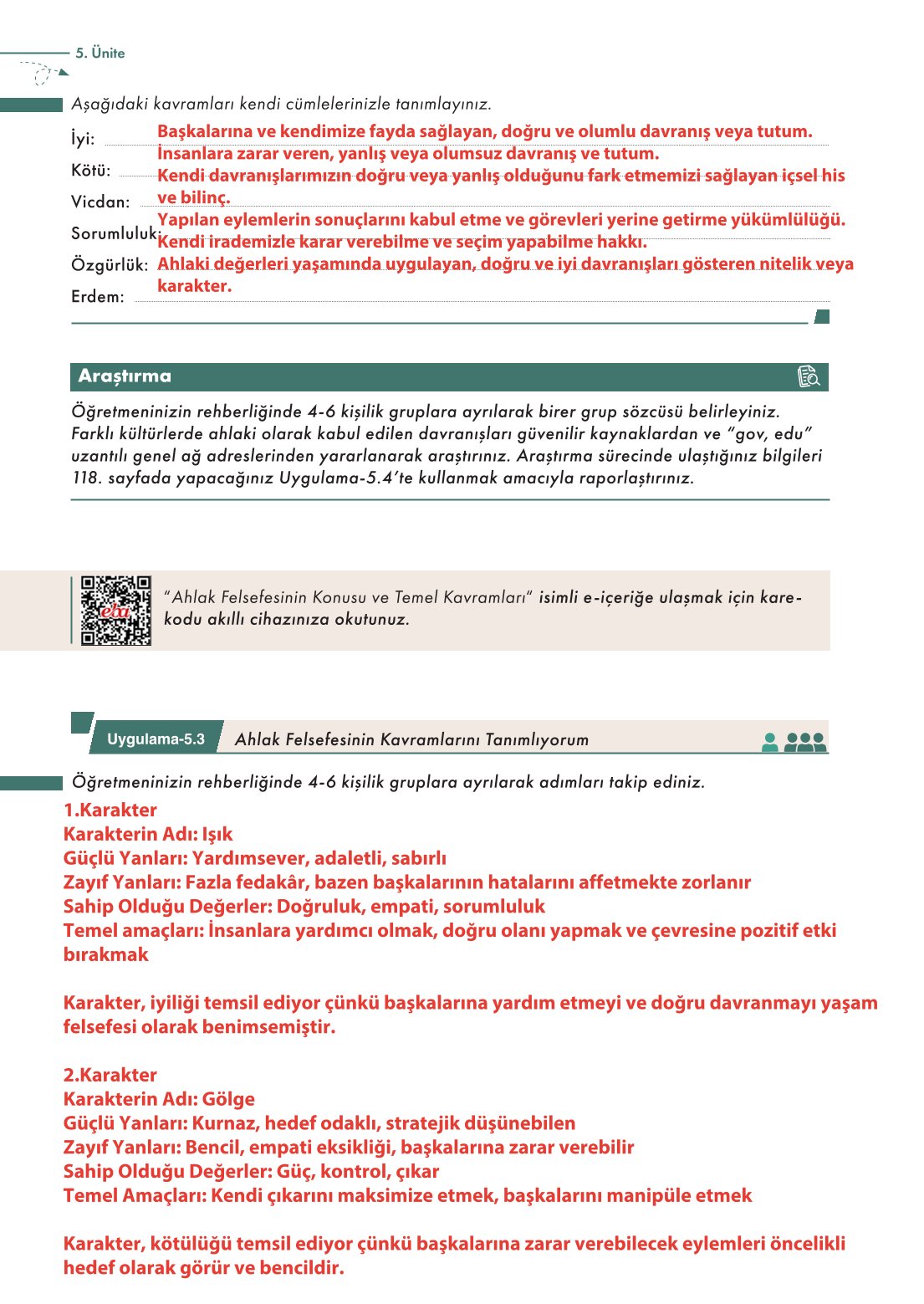 10. Sınıf Meb Yayınları Felsefe Ders Kitabı Sayfa 116 Cevapları