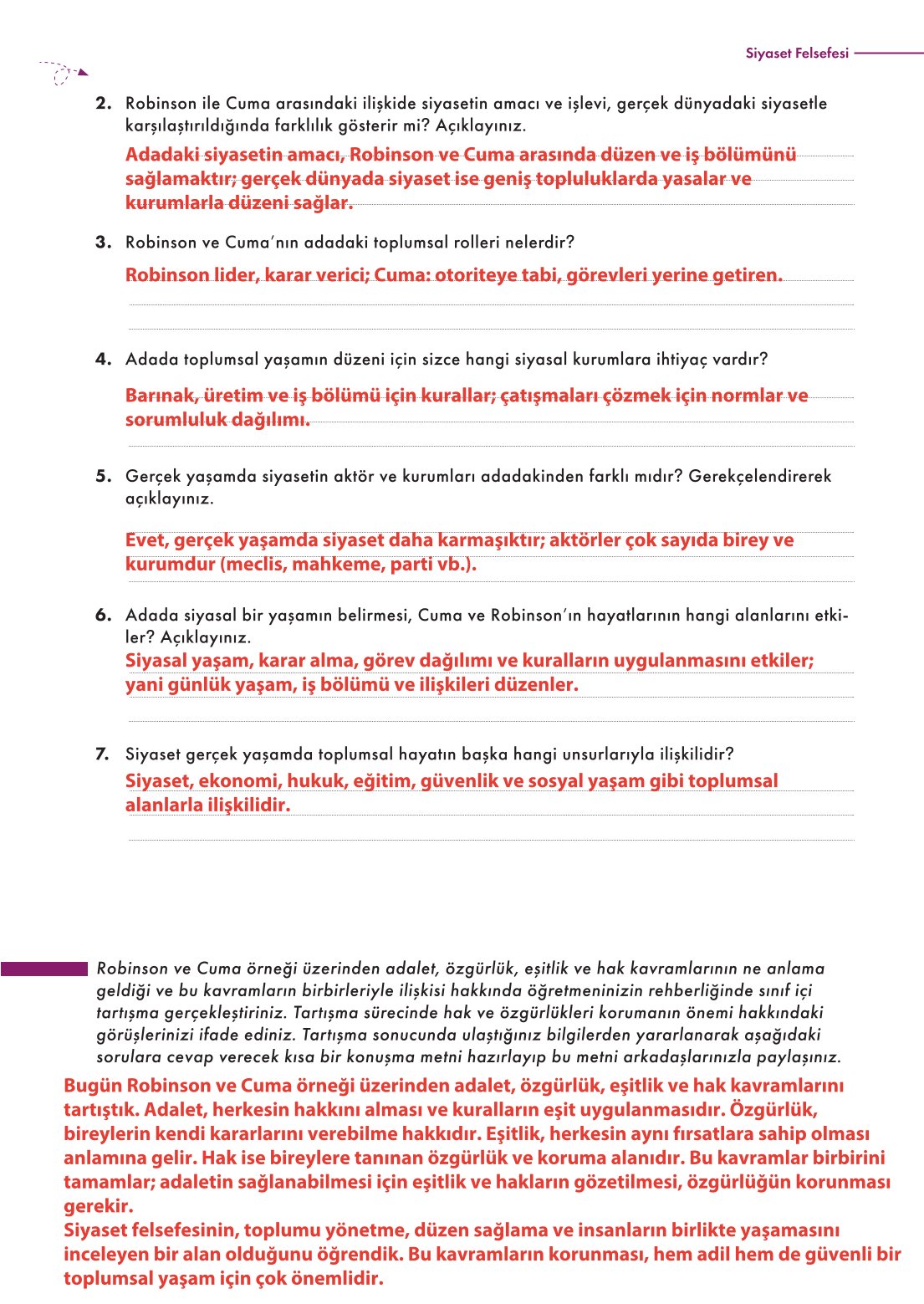 10. Sınıf Meb Yayınları Felsefe Ders Kitabı Sayfa 155 Cevapları