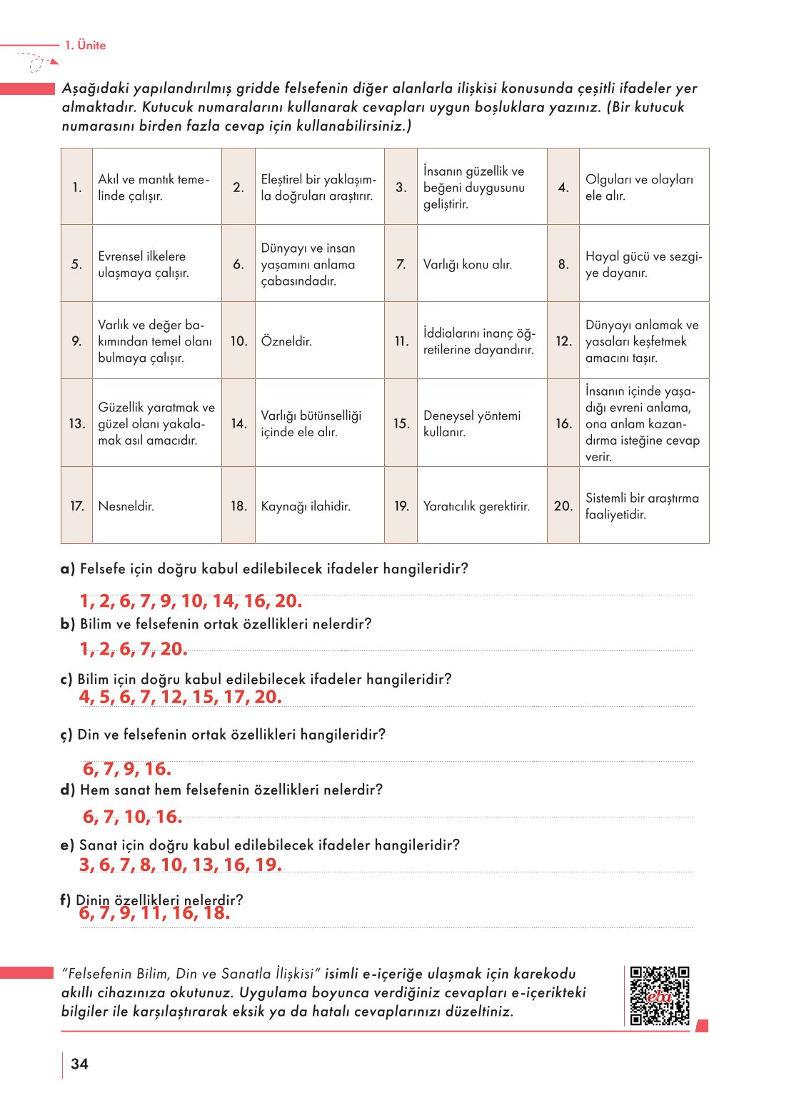 10. Sınıf Meb Yayınları Felsefe Ders Kitabı Sayfa 34 Cevapları 10. Sınıf Meb Yayınları Felsefe Ders Kitabı Sayfa 34 Cevapları