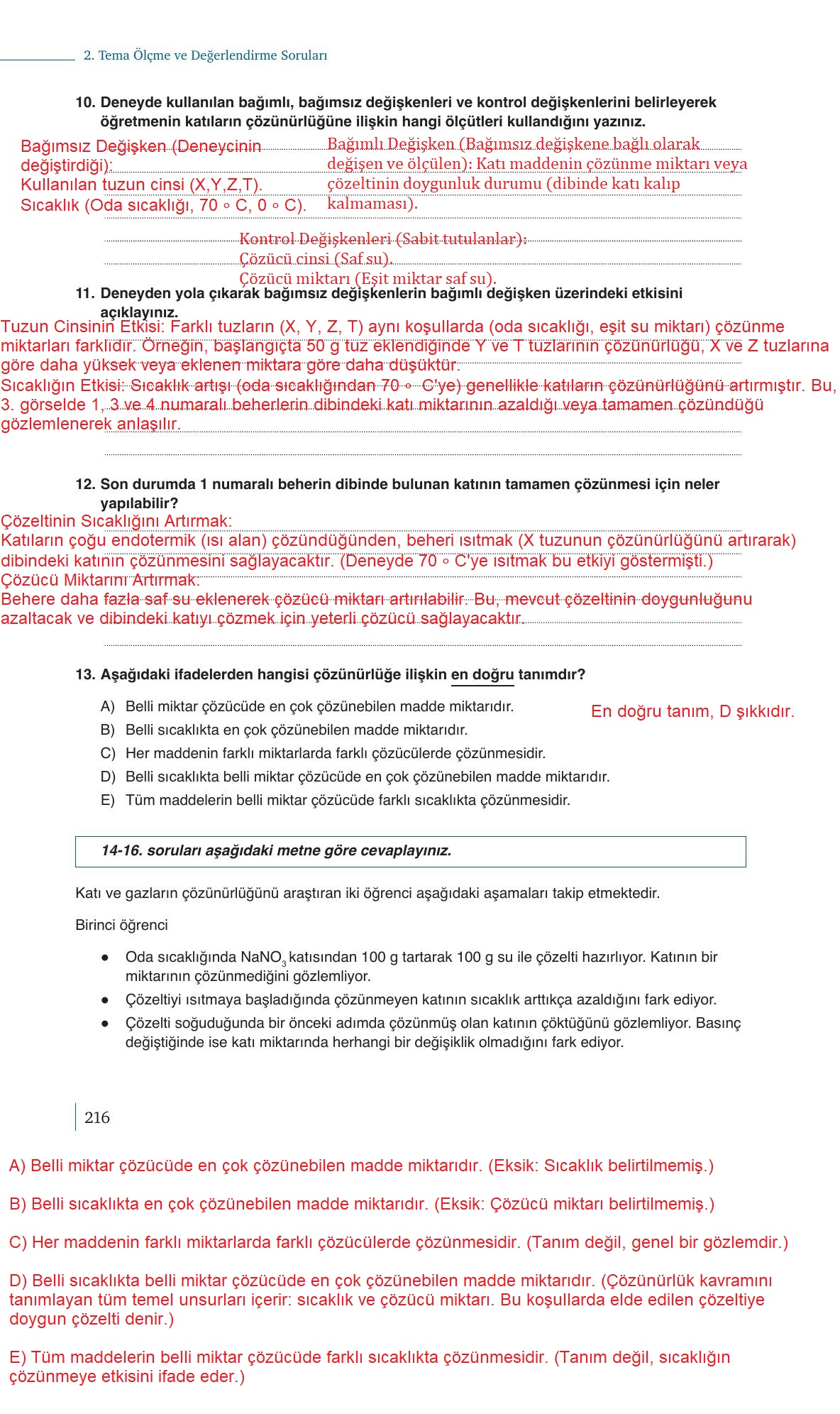 10. Sınıf Meb Yayınları Kimya Ders Kitabı Sayfa 216 Cevapları 10. Sınıf Meb Yayınları Kimya Ders Kitabı Sayfa 216 Cevapları